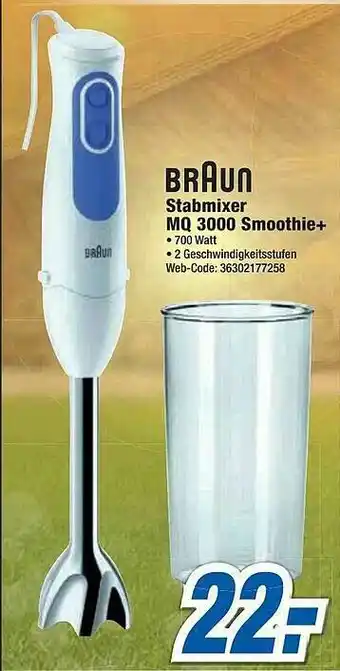 Expert Braun Stabmixer Mq 3000 Smoothie+ Angebot