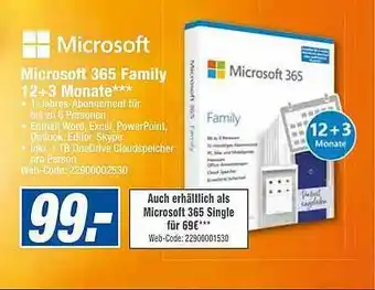 expert Octomedia Microsoft 365 Family 12+3 Monate Angebot