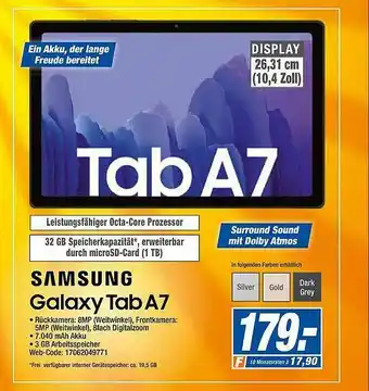 expert Octomedia Samsung Galaxy Tab A7 Angebot