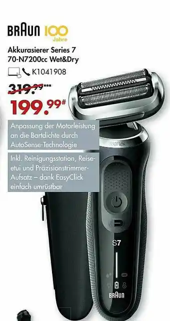 Galeria Braun Akkurasierer Series 7 70-n7200cc Wet&dry Angebot