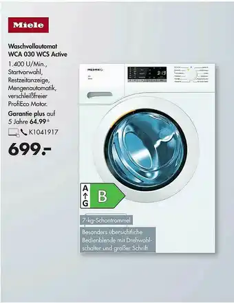 Galeria Miele Waschvollautomat Wca030wcs Active Angebot