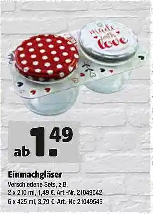 Hagebau Einmachgläser Angebot