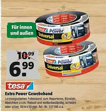 Hagebau Tesa Extra Power Gewebeband Angebot