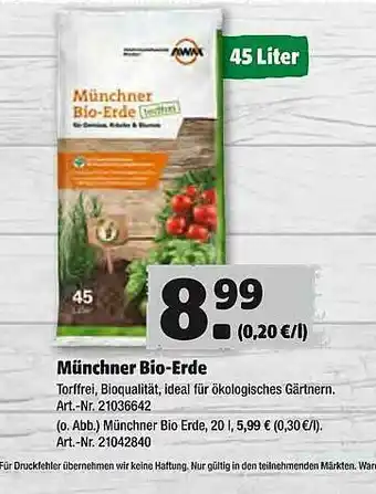 Hagebau Münchner Bio-erde Angebot