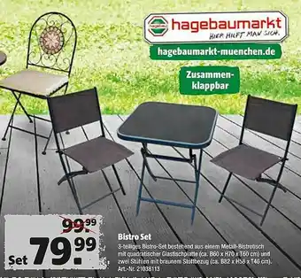 Hagebau Bistro Set Angebot