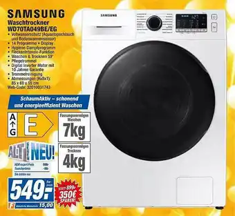 HEM Expert Samsung Wäschetrockner Wd70ta049be.eg Angebot