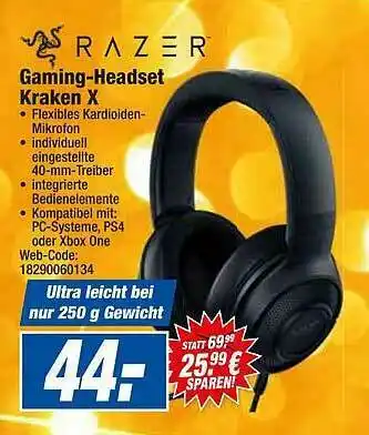 HEM Expert Razer Gaming-headset Kraken X Angebot