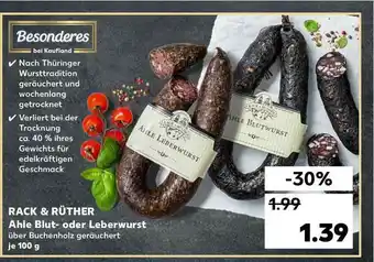 Kaufland Rack & Rüther Ahle Blut- Oder Leberwurst Angebot