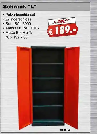 Stabilo Fachmarkt Schrank L Angebot