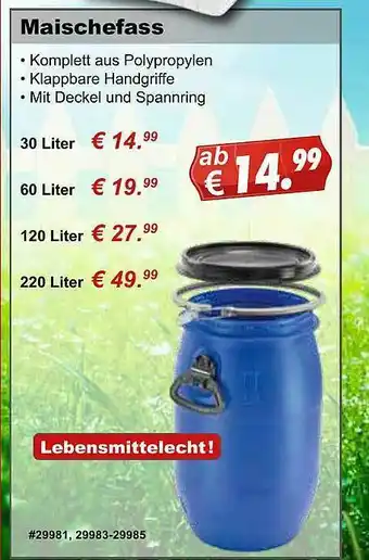 Stabilo Fachmarkt Maischefass Angebot