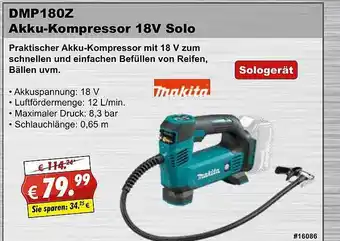 Stabilo Fachmarkt Dmp180z Akku-kompressor 18v Solo Angebot