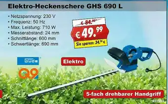 Stabilo Fachmarkt Elektro-heckenschere Ghs690l Güde Angebot