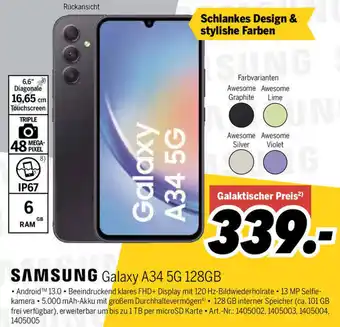 MEDIMAX SAMSUNG Galaxy A34 5G 128GB Angebot