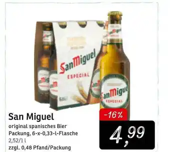 KONSUM San Miguel Original Spanisches Bier Angebot