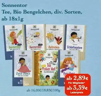 LPG Biomarkt Sonnentor Tee, Bio Bengelchen Angebot