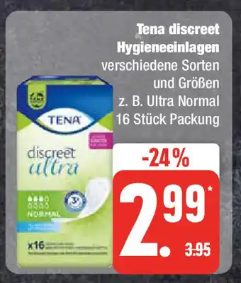 Edeka Tena discreet Hygieneeinlagen Angebot