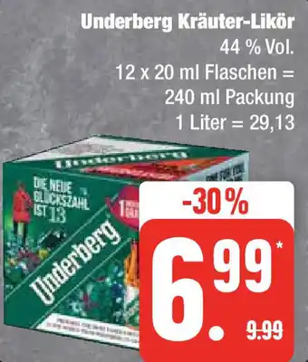 Edeka Underberg Kräuter-Likör 12 x 20 ml Angebot