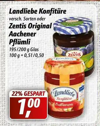 Simmel Landliebe Konfitüre Oder Zentis Original Aachener Pflümli Angebot