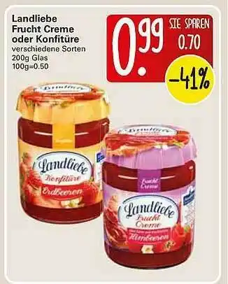 WEZ Landliebe Frucht Creme Oder Konfitüre Angebot