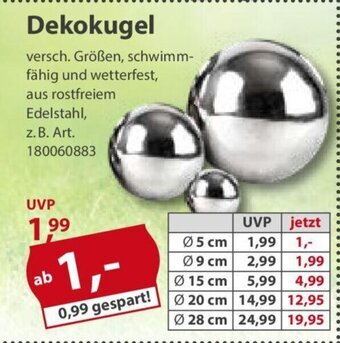 Sonderpreis Baumarkt Dekokugel Angebot