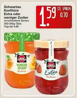 WEZ Schwartau Konfitüre Extra Oder Weniger Zucker Angebot