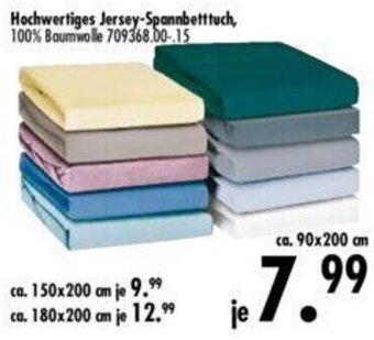 Möbel Boss Hochwertiges Jersey-Spannbetttuch Angebot