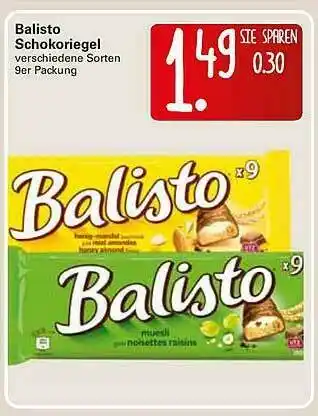 WEZ Balisto Schokoriegel Angebot