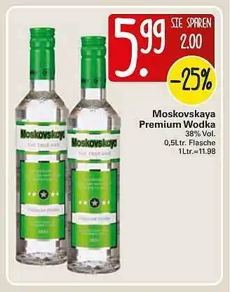 WEZ Moskovskaya Premium Wodka Angebot