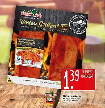 WEZ Bauern Gut Hähnchensteaks Angebot