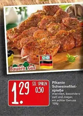 WEZ Pikante Schweinefiletspieße Angebot