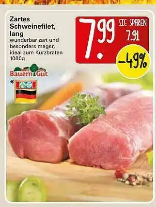 WEZ Zartes Schweinefilet, Lang Angebot