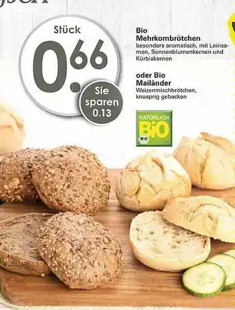 WEZ Bio Mehrkornbrötchen Oder Bio Mailänder Angebot