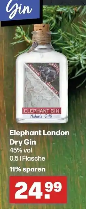 Handelshof Elephant London Dry Gin 0,5 L Flasche Angebot