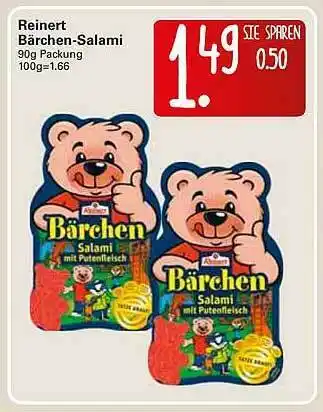 WEZ Reinert Bärchen-salami Angebot