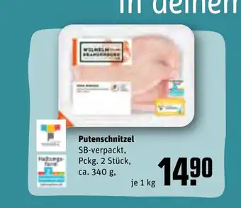 REWE Putenschnitzel 340g Angebot