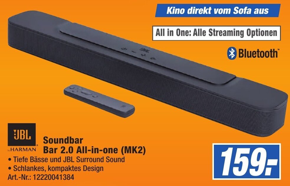 JBL Soundbar Bar 2.0 All in one (MK2) Angebot bei Expert Technomarkt