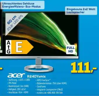 Euronics Acer R240Ysmix Angebot