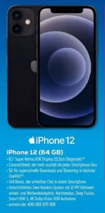 Euronics iPhone 12 64GB Angebot