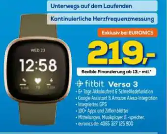 Euronics Fitbit Versa 3 Angebot