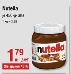 V Markt Nutella 450g Glas Angebot