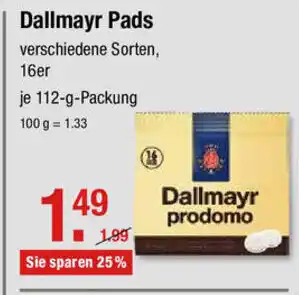 V Markt Dallmayr Pads 112g Angebot