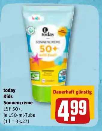 REWE today Kids Sonnencreme je 150 ml Angebot