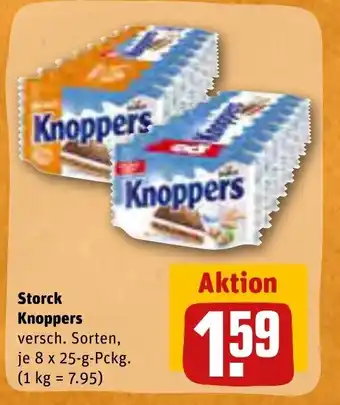 REWE Storck Knoppers, je 8 x 25g Angebot