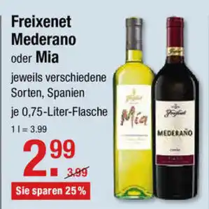 V Markt Freixenet Mederaño oder Mia 0,75L Angebot