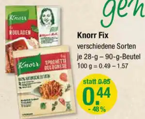 V Markt Knorr Fix 28-90g Beutel Angebot