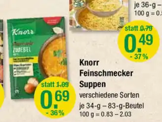 V Markt Knorr Feinschmecker Suppen 34-83g Beutel Angebot