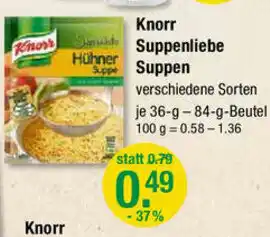 V Markt Knorr Suppenliebe Suppen 36-84g Beutel Angebot