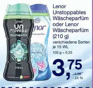 V Markt Lenor Unstoppables Wäscheparfüm oder Lenor Wäscheparfüm Angebot