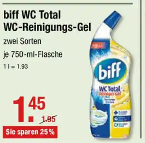 V Markt Biff WC Total WC Reinigungs Gel 750ml Angebot