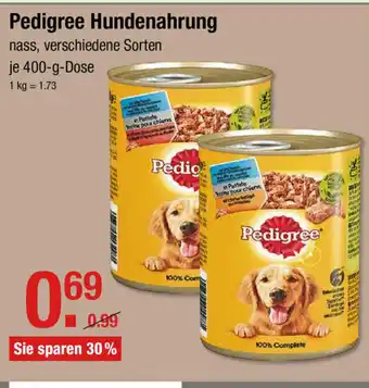 V Markt Pedigree Hundenahrung 400g Dose Angebot